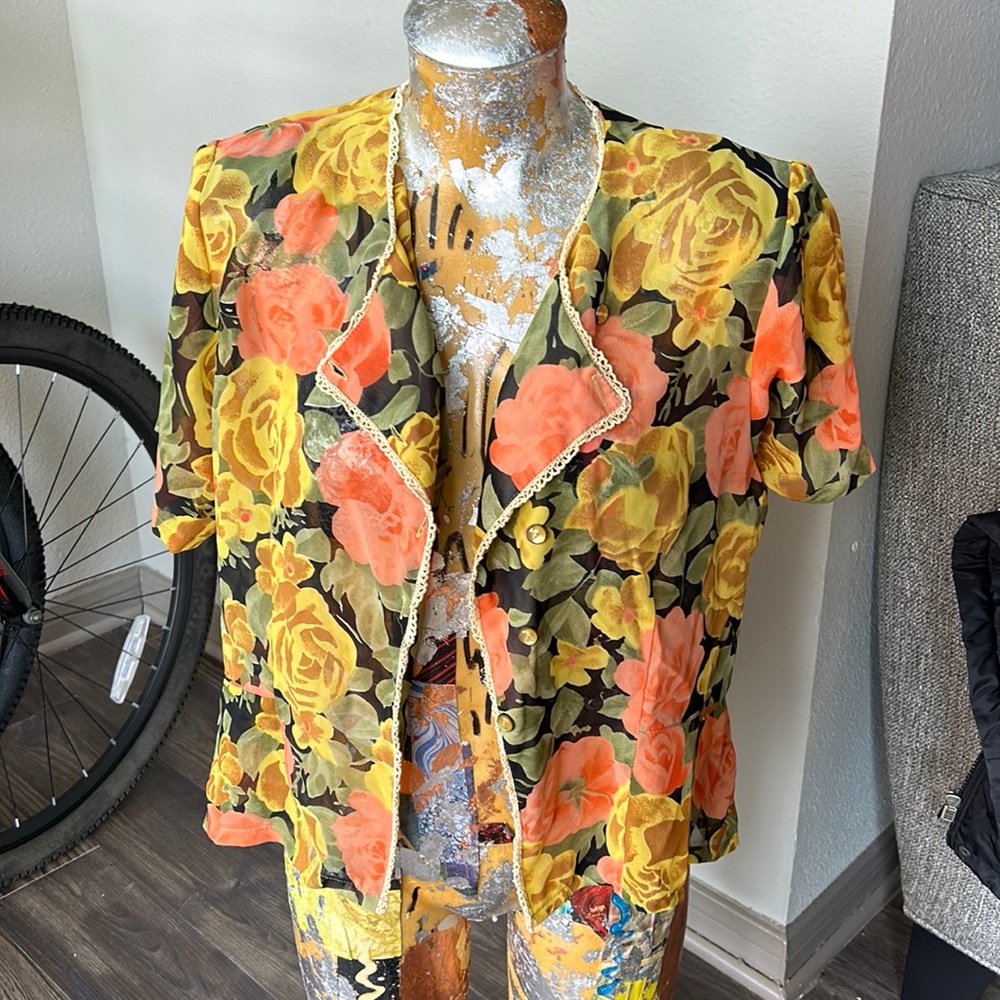 Sheer rose shirt